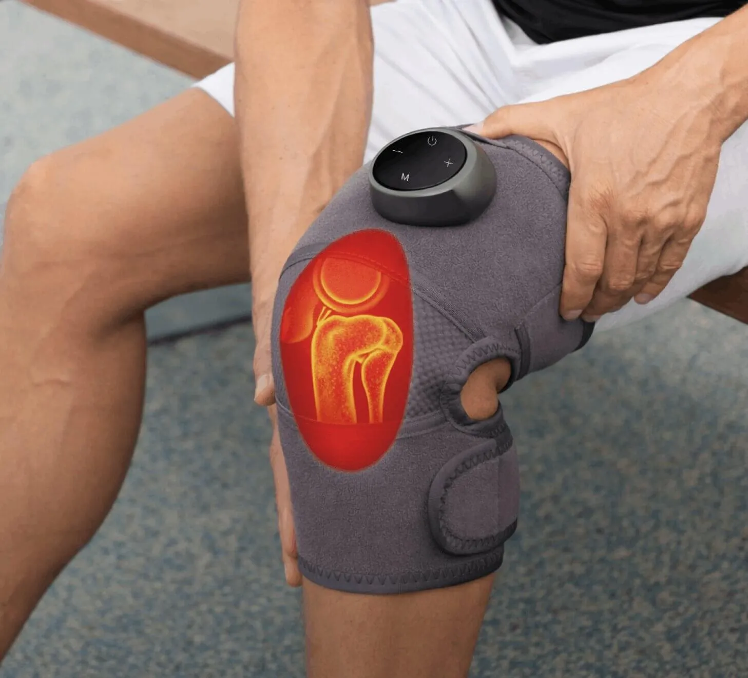 Glokore Knee Massager — heat and vibration therapy for knee pain relief